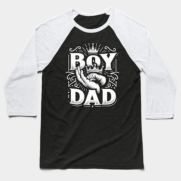 Boy Dad Baseball T-Shirt by Corecustom